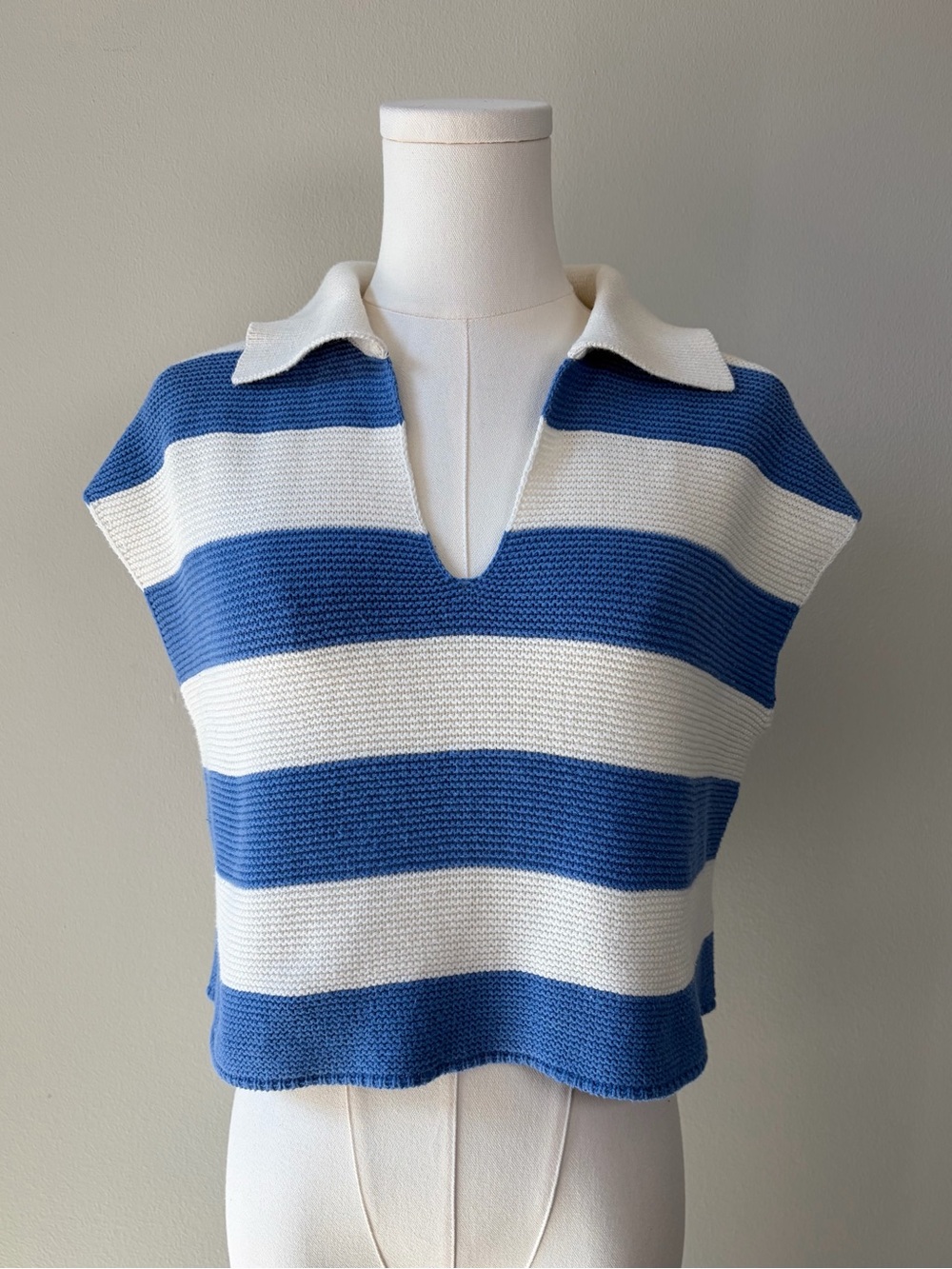 Oak + Fort Blue Striped Knit Top